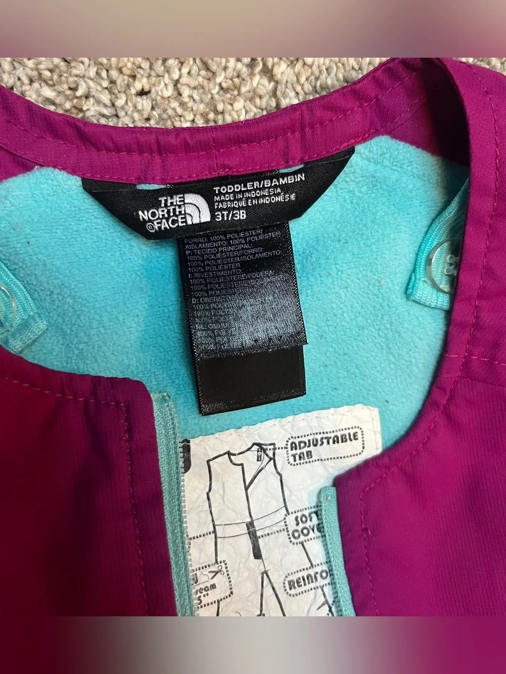 3T North Face DryVent Insulated Snow Bib Overalls - Picture 4 of 8